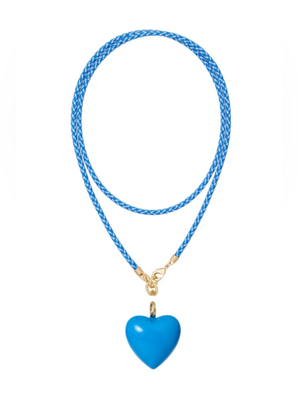 Roxanne Assoulin The Long Happy Cord Charm
Necklace Denim Cord Blue Charm